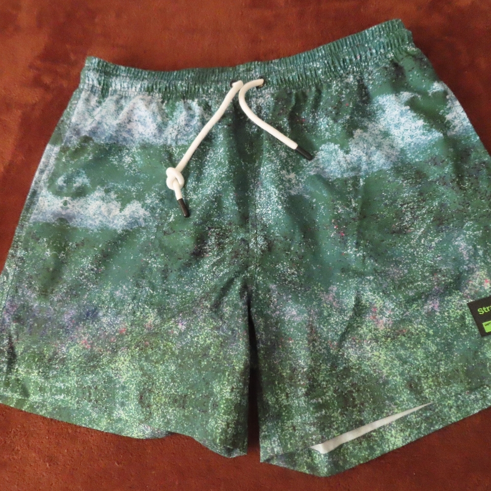 Strangers Only Mens Brief Lined print Swim Shorts 5" Small limited 225 units